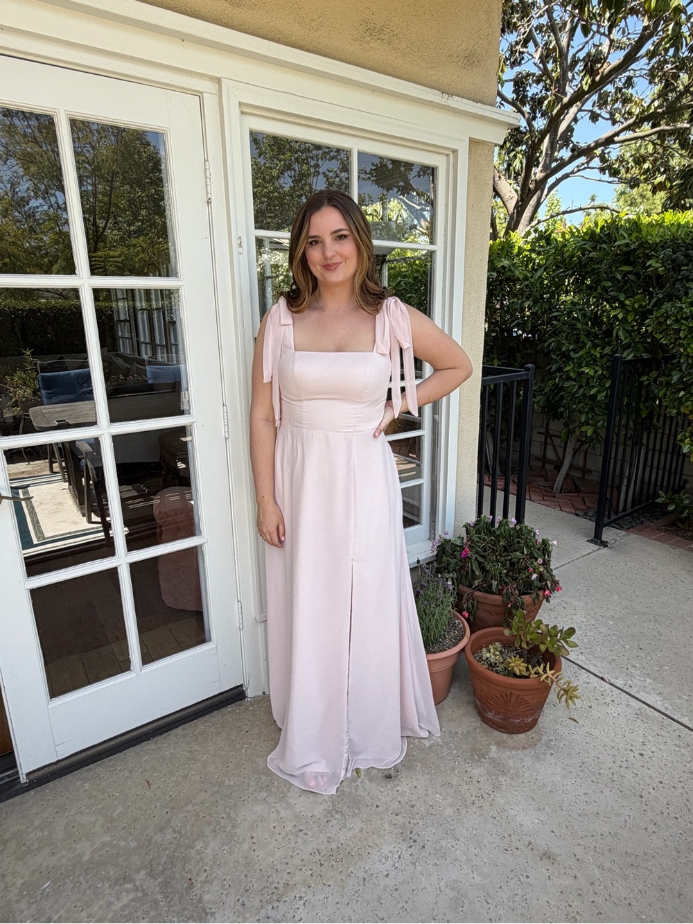 Azazie blushing pink Debra dress